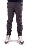 Twister Slim Jogger-011 Antrasit Yüksek Bel Dar Paça Erkek Keten Pantolon