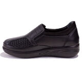 Dagoster DZA07-122042631 Siyah Ortopedik Günlük  Kadın Deri Ayakkabı