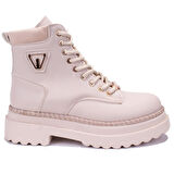 Dagoster DZA07-122435 Bej Günlük Düz Taban Kadın Bot