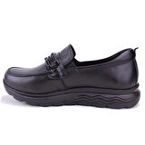 Dagoster DZA32-314 Siyah Ortopedik Günlük Deri Kadın Ayakkabı