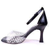 Dagoster DZA07-928475 Siyah Topuklu Abiye Kadın Ayakkabı