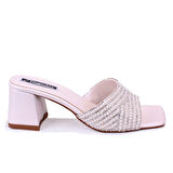 Dagoster DZA07-1296103 Sedef Topuklu Abiye Kadın Terlik