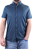 Twister 1853 Petrol Kısa Kol Günlük Pamuklu Erkek Gömlek