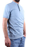 Dagoster DMG23-211240 Mavi Günlük Hakim Yaka Erkek Tişört
