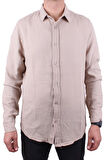 Dagoster DMG23-128281 Taş Günlük Normal Kalıp Uzun Kol Erkek Gömlek
