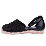 Dagoster DZA07-1155198 Siyah Triko Günlük Babet Kadın Ayakkabı