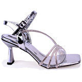 Dagoster DZA07-1284059 Gümüş Ayna Klasik Topuklu Kadın Ayakkabı