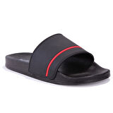 Fly Soft S263050 Siyah Kırmızı Günlük Ortopedik Erkek Spor Terlik