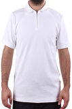 Twister 2290 Ekru Günlük Kısa Kol Normal Kesim Pamuklu Fermuarlı Polo Yaka Erkek Tişört