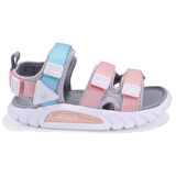 Vicco Cube 332F25Y212 Gri Pembe Ortopedik Günlük Kız Çocuk Spor Sandalet