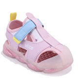 Vicco Live 332B525Y217 Pudra Ortopedik Günlük Işıklı Kız Çocuk Spor Sandalet