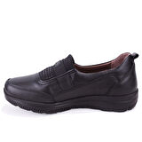 Dagoster DZA07-122042648 Siyah Ortopedik Günlük Deri Kadın Ayakkabı