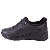 Dagoster DZA07-122044644 Siyah Ortopedik Günlük Deri Kadın Ayakkabı