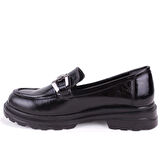 Dagoster DZA07-90814 Siyah Rugan Günlük Loafer  Kadın Ayakkabı