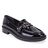 Dagoster DZA07-863705 Siyah Rugan Günlük Loafer  Kadın Ayakkabı