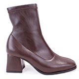 Dagoster DZA07-1277101 Kahve Klasik Topuklu Kadın Bot