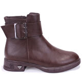 Dagoster DZA07-1004V042 Kahve Günlük Fermuarlı Düz Topuk Kadın Bot