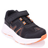 Vicco Tx-One 869F25K301 Siyah Oranj Ortopedik Günlük Erkek Çocuk Spor Ayakkabı