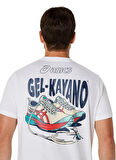 2031F026-101 ROAD GRAPHIC SS TEE Beyaz Yuvarlak Yaka Normal Kalıp Baskılı Erkek  T-Shirt