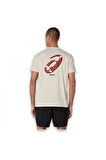 Asics 2041A348 Court Graphic Ss Top Krem Erkek T-Shirt