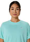2012D170-401 ASICS CORE SS TOP Turkuaz Yuvarlak Yaka Normal Kalıp Kadın T-Shirt