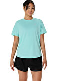 2012D170-401 ASICS CORE SS TOP Turkuaz Yuvarlak Yaka Normal Kalıp Kadın T-Shirt