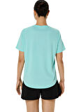 2012D170-401 ASICS CORE SS TOP Turkuaz Yuvarlak Yaka Normal Kalıp Kadın T-Shirt