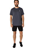 2011D221-020 ASICS CORE SS TOP Gri Yuvarlak Yaka Normal Kalıp Erkek T-Shirt