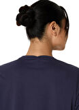 2012D177-500 ASICS ICON SS TOP Mor Yuvarlak Yaka Normal Kalıp Kadın T-Shirt