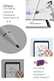 Tüm Microsoft Tablet ve Telefonlarla Uyumlu Eğime Göre Çizgi Kalınlığı Değişen Şarjlı Dokunmatik Ekran Kalemi Stylus Pen