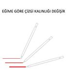 Tüm Microsoft Tablet ve Telefonlarla Uyumlu Eğime Göre Çizgi Kalınlığı Değişen Şarjlı Dokunmatik Ekran Kalemi Stylus Pen