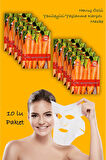 10 Adet Havuçlu Gençleştirici Maske +30 Daucus Carota Sativa Özü Yüz Maskesi XLM98