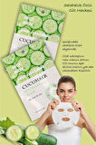 5 Adet Salatalık Özlü Nemlendirici Yüz Bakım Maskesi Cucumber Face Mask XLM359
