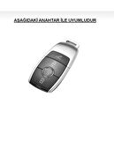 Mercedes C180 C200 Glc Cla Cle Amg W205 W213 W222 E200 300 Karbon Anahtar Kılıf 2.Resime Bakınız
