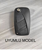 Fiat Fiorino Iveco Ducato Doblo Linea Punto Stilo Anahtar Kılıfı 2.Resime Bakınız Siyah/Gümüş