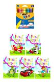 3-6 Yaş Zevkli Boyama 5 li Kitapları+Silinebilir 12li Pastel Boya