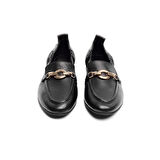 Hakiki Deri Tokalı Bantlı Kadın Babet 