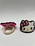 Sevimli Kedicik Hello Kitty Lastik Tokalar 2’li