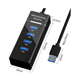 Ozmik Usb Çoklayıcı Concord 4 Port Usb Hub 3.0 Tak Çalıştır