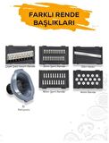 QASUL  KULANIŞLI PRATİK  5 BAŞLIKLI MEYVE SEBZE DİLİMLEYİCİ RENDE SETİ