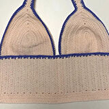 Uretti - ASLI 5776 - El Yapımı Düğmeli Crop Top