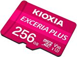 Kioxia 256GB EXCERIA PLUS microSD C10 U3 V30 UHS1 A1 Hafıza kartı