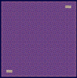 La Boutique Tivil Saf İpek Eşarp 233326 - 49037 Mavi Karışık Desen