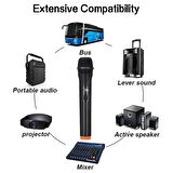Monozone  V-102 Vhf Kablosuz Mikrofon Profosyonel Cami Okul Otobüs Sunum Düğün Alıcılı El Mikrofonu Karaoke Digital Ekran 