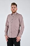 ECER DÜZ YAKA SLIM FIT UZUN KOL KIRMIZI ERKEK GÖMLEK 52082121