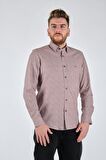 ECER DÜZ YAKA SLIM FIT UZUN KOL KIRMIZI ERKEK GÖMLEK 52082121