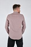 ECER DÜZ YAKA SLIM FIT UZUN KOL KIRMIZI ERKEK GÖMLEK 52082121