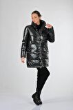 Rugu Siyah Kadın Mont TR8208-S