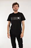 Ecer Bisiklet Yaka Baskılı Siyah Erkek T-Shirt 65682212