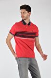Porto Cervo Polo Yaka Slim Fit Kısa Kollu Kırmızı Erkek T-shırt 221220201